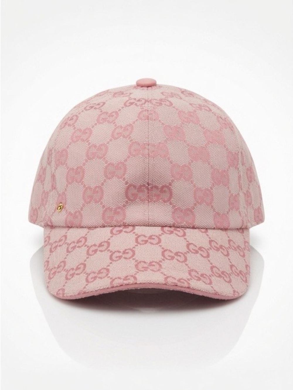 Gucci Pink GG Logo Canvas Baseball Cap